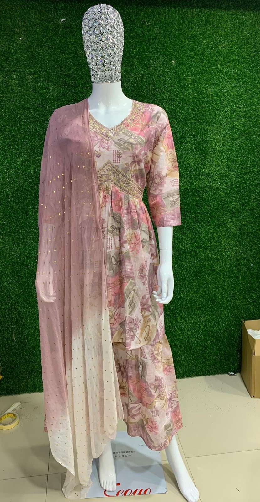BEMITEX INDIA PRESENTS MODAL SILK WITH LESS WORK & SHARARA SET LATEST READYMADE 3 PIECE SUIT COLLECTION WHOLESALE SHOP IN SURAT